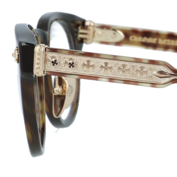 【Chrome Hearts】クロムハーツ メガネフレーム 伊達メガネ CHROME HEARTS DINGALONGLINGLONG DT 49サイズ CHプラス ボストン型 ユニセックス メンズ レディース