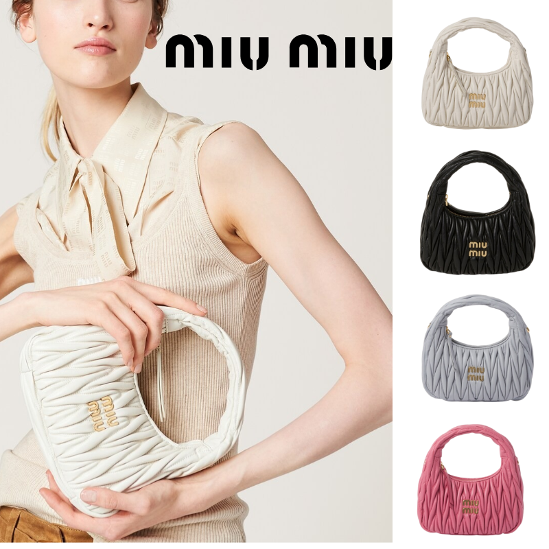 MIUMIU バッグ ワンダー MATELASSE マテラッセ  ホーボーバッグ
