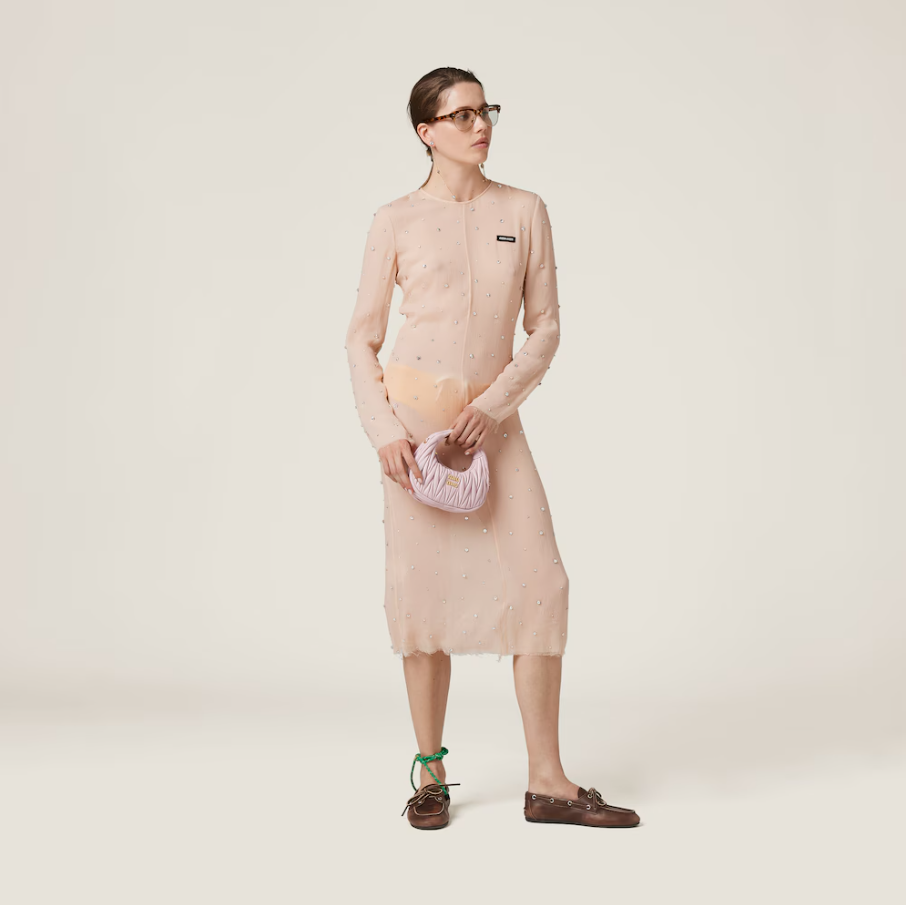 ミュウミュウ ワンダ一 マテラッセレザ一 ホ一ボ一ミニバッグ