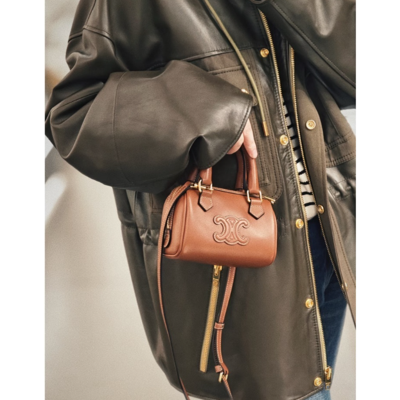 ＊即発可能＊ CELINE ミニ ボストン / スムースカーフスキン