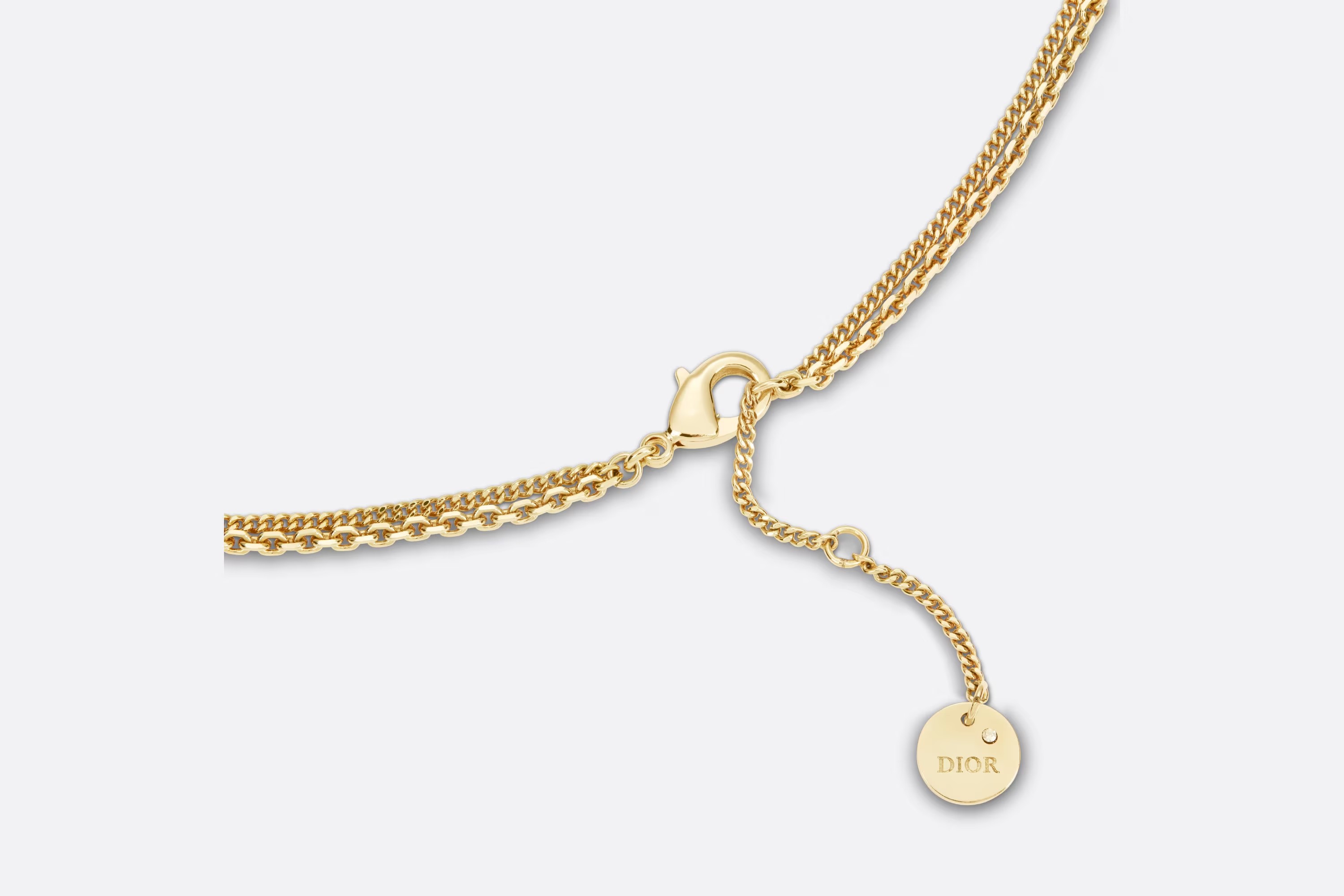 【国内発送/直営店】PETIT CD ダブル ネックレス メタル & クリスタル