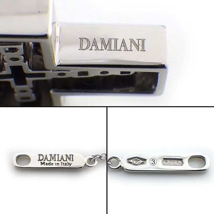 【国内発送/直営店】ダミアーニ DAMIANI ネックレス ベル エポック XS 20083490 ダブル クロス パヴェ ダイヤモンド 0.38ct K18WG