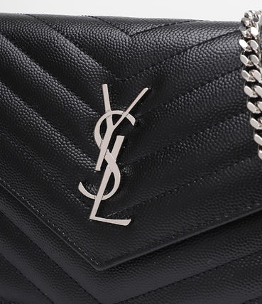 YVES SAINT LAURENT イヴ サン ローラン サンローランパリ モノグラムエンベロープ チェーンバック クラッチバッグ