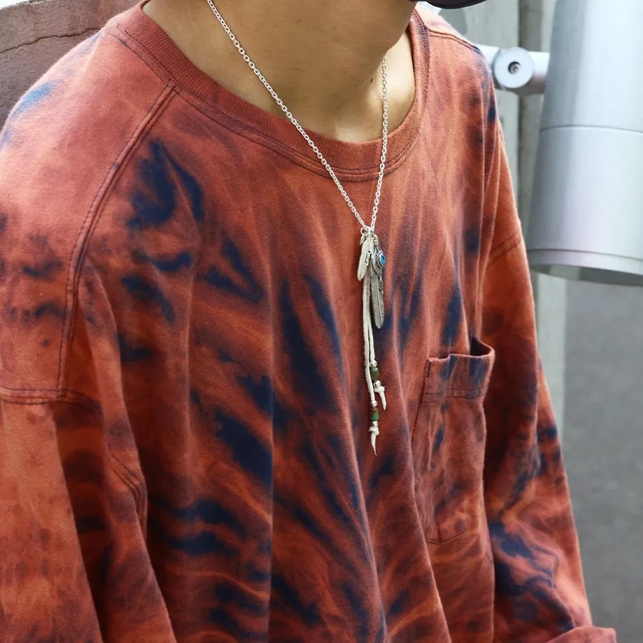 【国内発送/直営店】1点物 オリジナルカスタム2 タディアンドキング goro's ゴローズ魂継承 フェザー ネックレス メンズ シルバー925 ペンダントトップ ネックレス メンズ