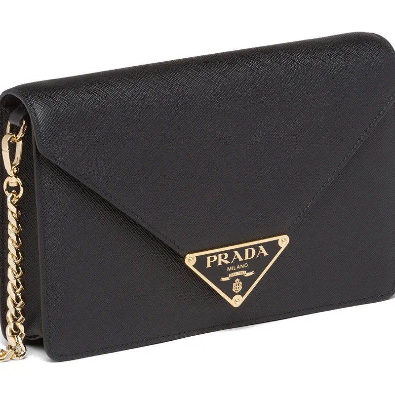 【PRADA】☆人気☆ レディース ブラック エンベロープ ショルダー バッグ