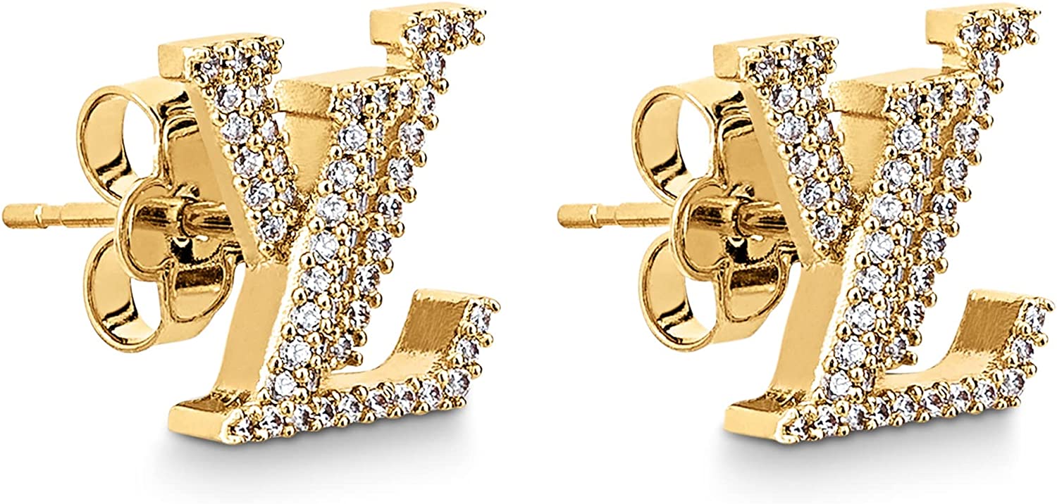 【国内発送/直営店】M00609 ブックル ドレイユ・LVアイコニック ストラス ピアス Gold (ゴールド)