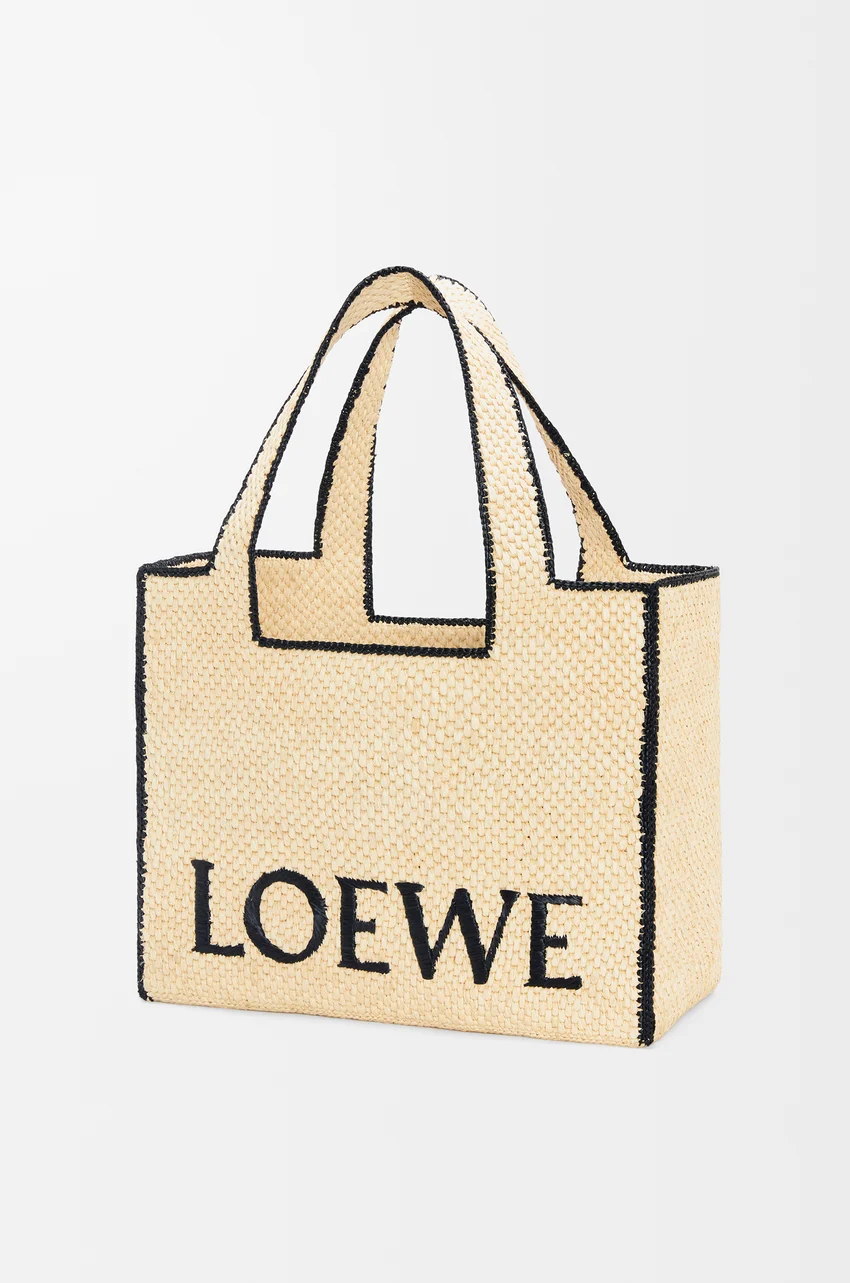 ロエベ  ラフィアフォント トートバッグ