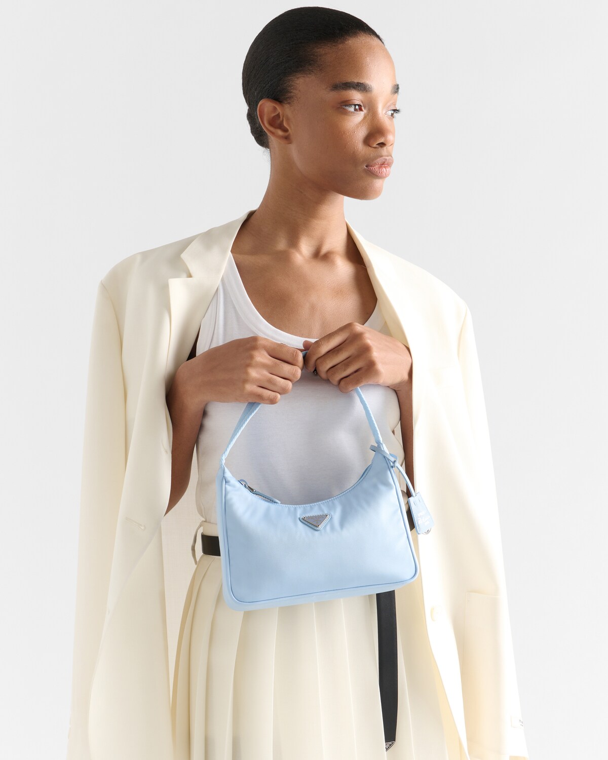 PRADA プラダ ショルダーバッグ ミニバッグ Re-Edition 2000 Re-Nylon 三角ロゴプレート ファブリック ブラック