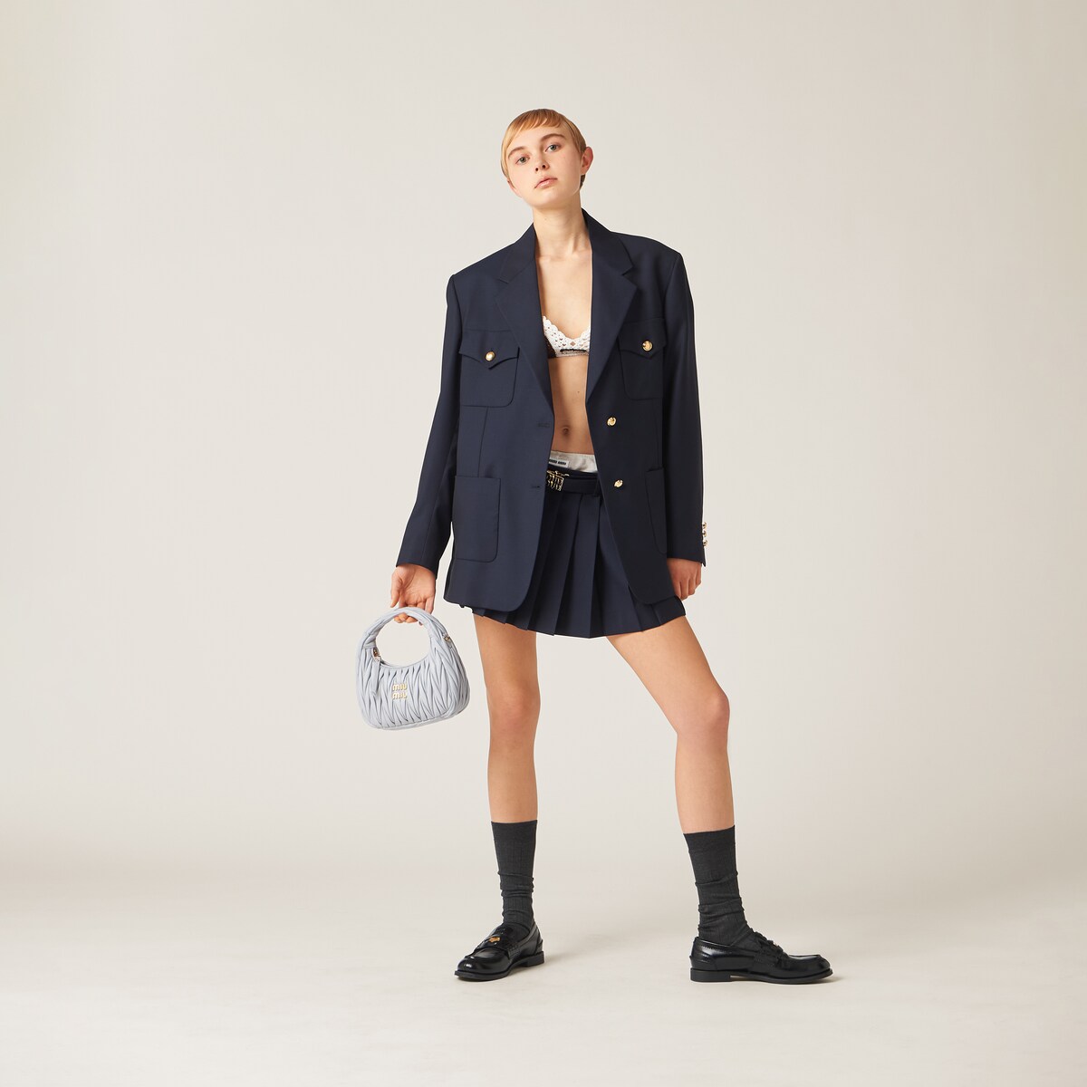 MIUMIU バッグ ワンダー MATELASSE マテラッセ  ホーボーバッグ