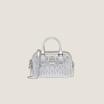 ◇【MIU MIU】レザー トップハンドルスモールバッグ