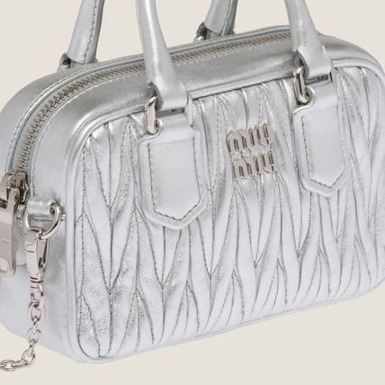 ◇【MIU MIU】レザー トップハンドルスモールバッグ