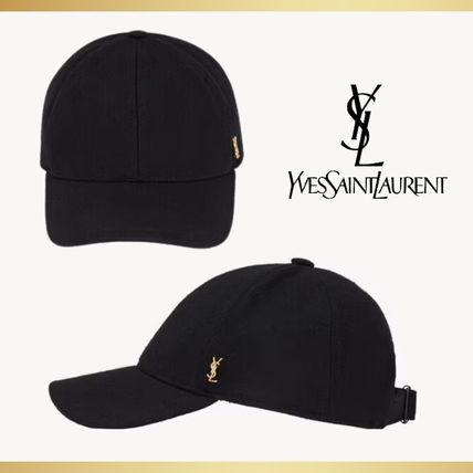 SAINT LAURENT PARISxNEW ERA キャップ帽子 YSL ベースボールキャップ（フェルト）男女兼用