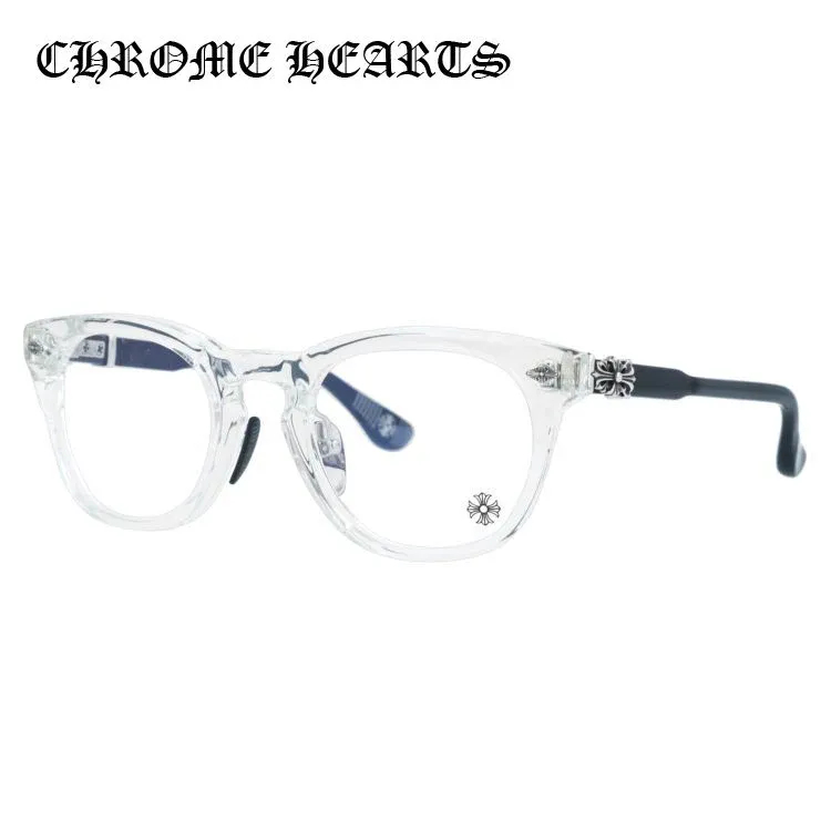 【Chrome Hearts】クロムハーツ メガネフレーム 伊達メガネ CHROME HEARTS RODSICLE CRYS-BK 51サイズ フローラル ボストン型 ユニセックス メンズ レディース