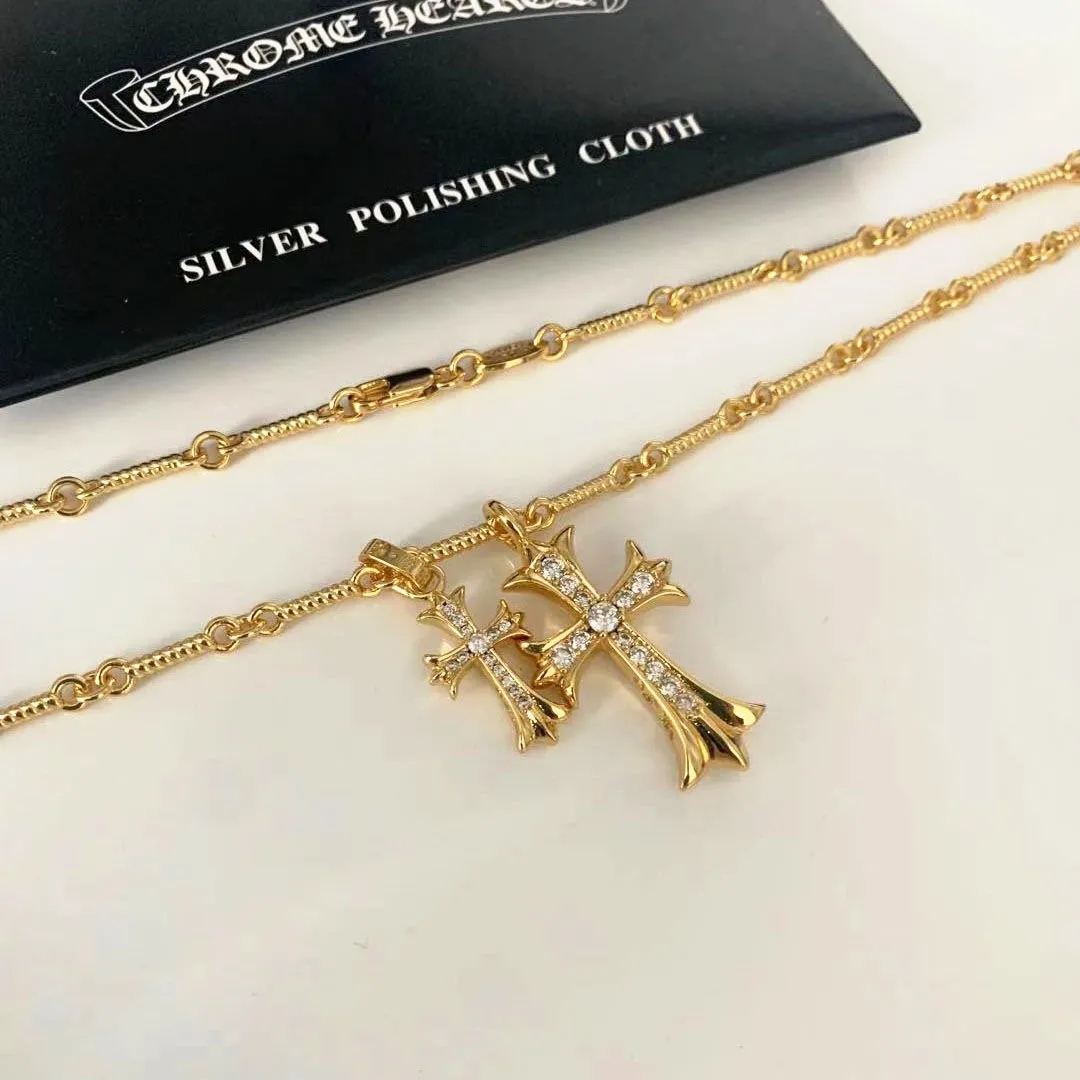 【国内発送/直営店】ネックレス クロムハーツ 22K　パヴェダイヤ＆20インチツイストチェーン