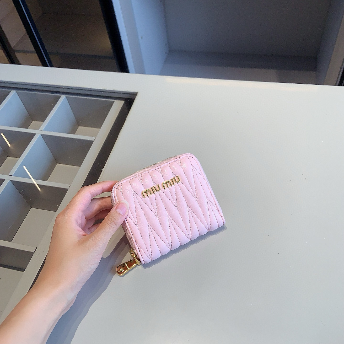 MIUMIU 「ミュウミュ ウのボウリングバッグ、ショルダーバッグ、財布」3点セット