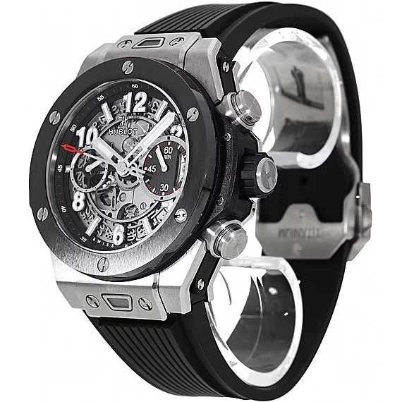  HUBLOT ウブロ ビッグ・バン ウニコ チタニウム クロノグラフ メンズ 411.NM.1170.RX
