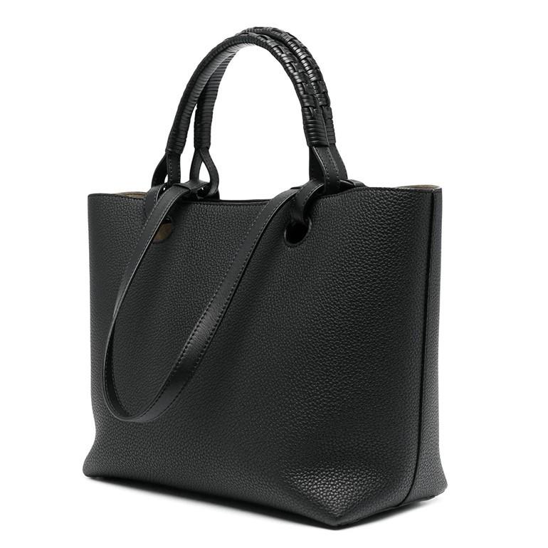 LOEWE ロエベ アナグラム トートバッグ スモール グレインカーフ ダブルハンドル 肩掛けトート ブラック