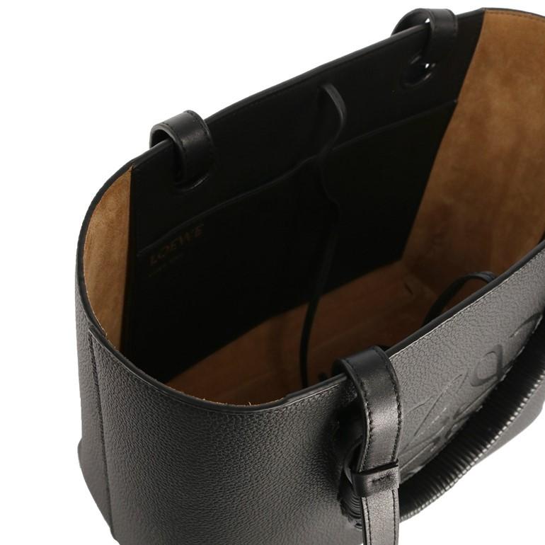 LOEWE ロエベ アナグラム トートバッグ スモール グレインカーフ ダブルハンドル 肩掛けトート ブラック