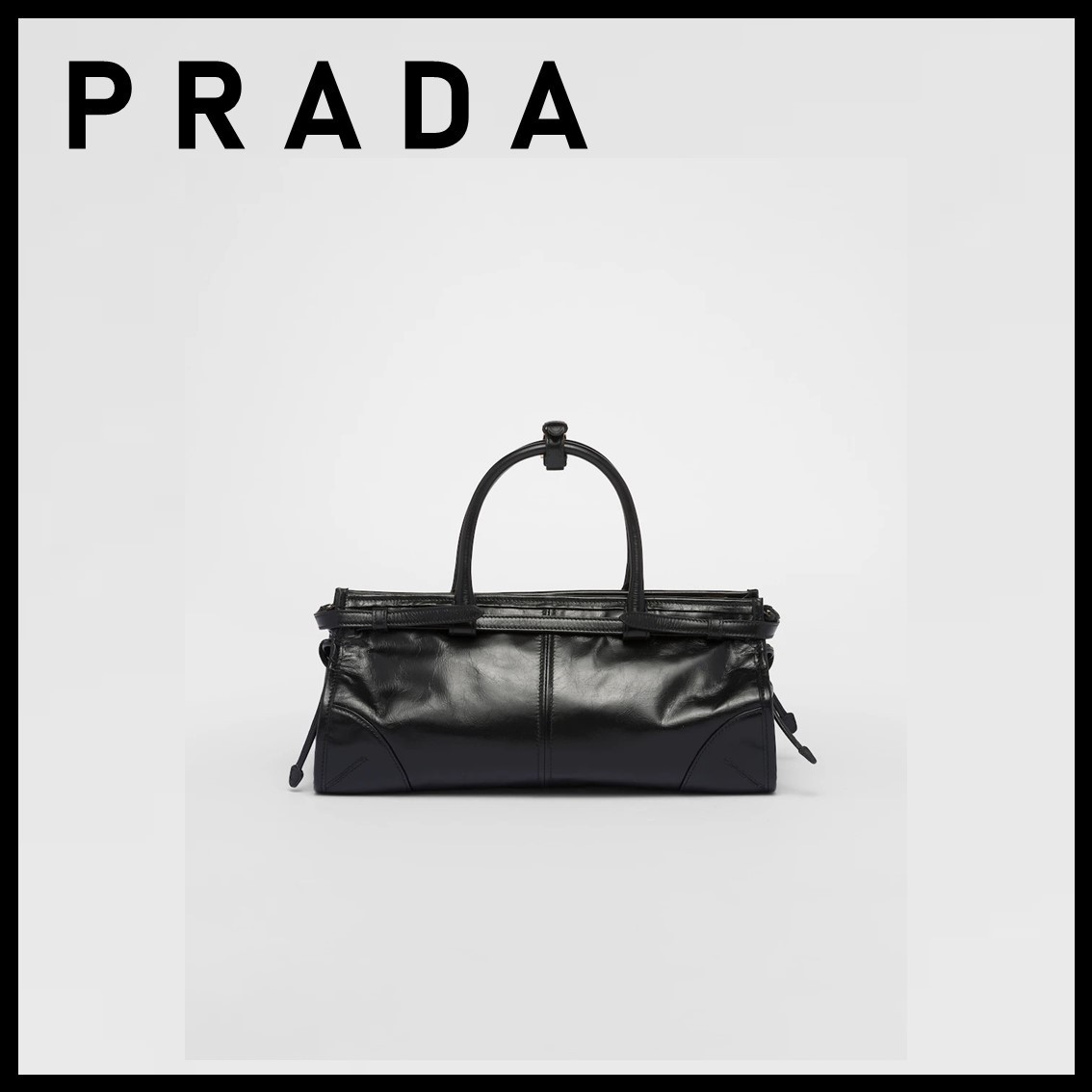 【PRADA】 ミディアム レザー ハンドバッグ