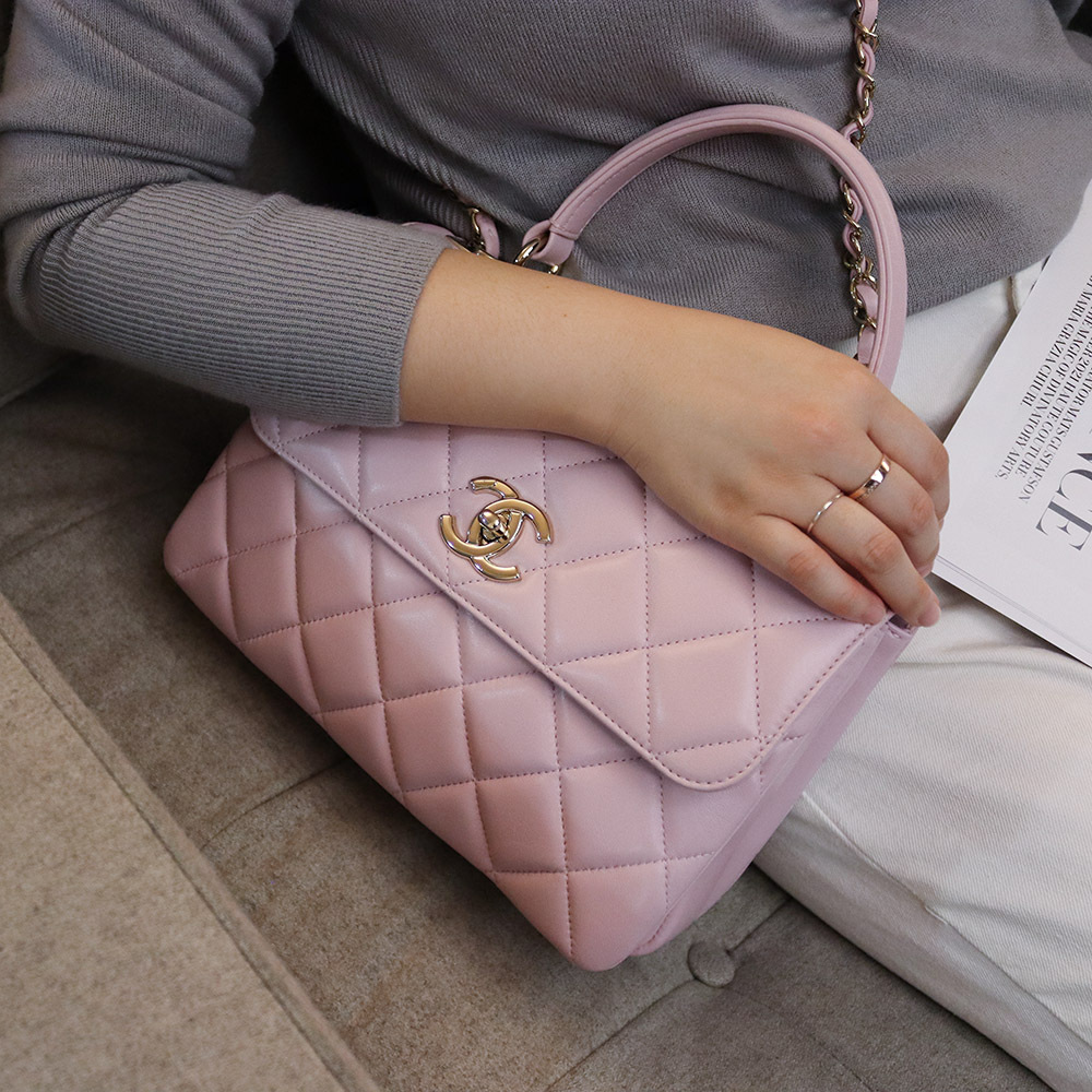 人気★CHANEL トップハンドル フラップ バッグTRENDY CC★A92236