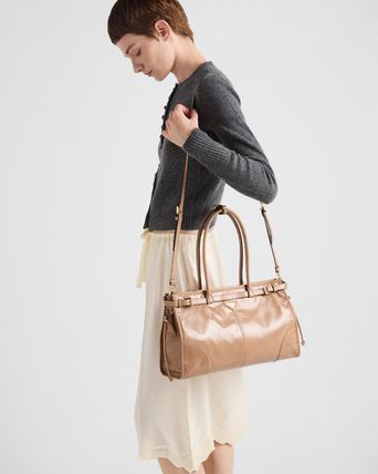 【PRADA】 ミディアム レザー ハンドバッグ