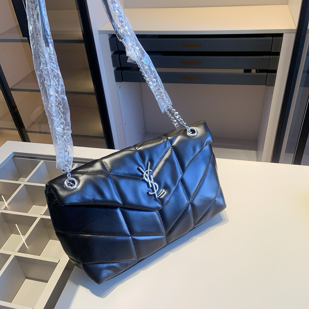 YSL イヴサンローラン ギフトセット 3点 セット　ショルダーバッグ＋財布＋マフラー ブラック