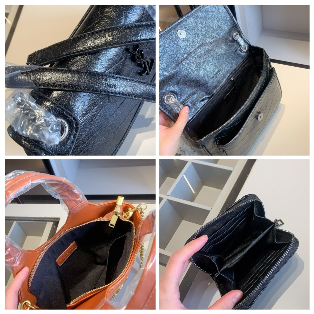 YSL イヴサンローラン ギフトセット 3点 セット　ICARE ショルダーバッグ＋NIKI ショルダーバッグ＋財布