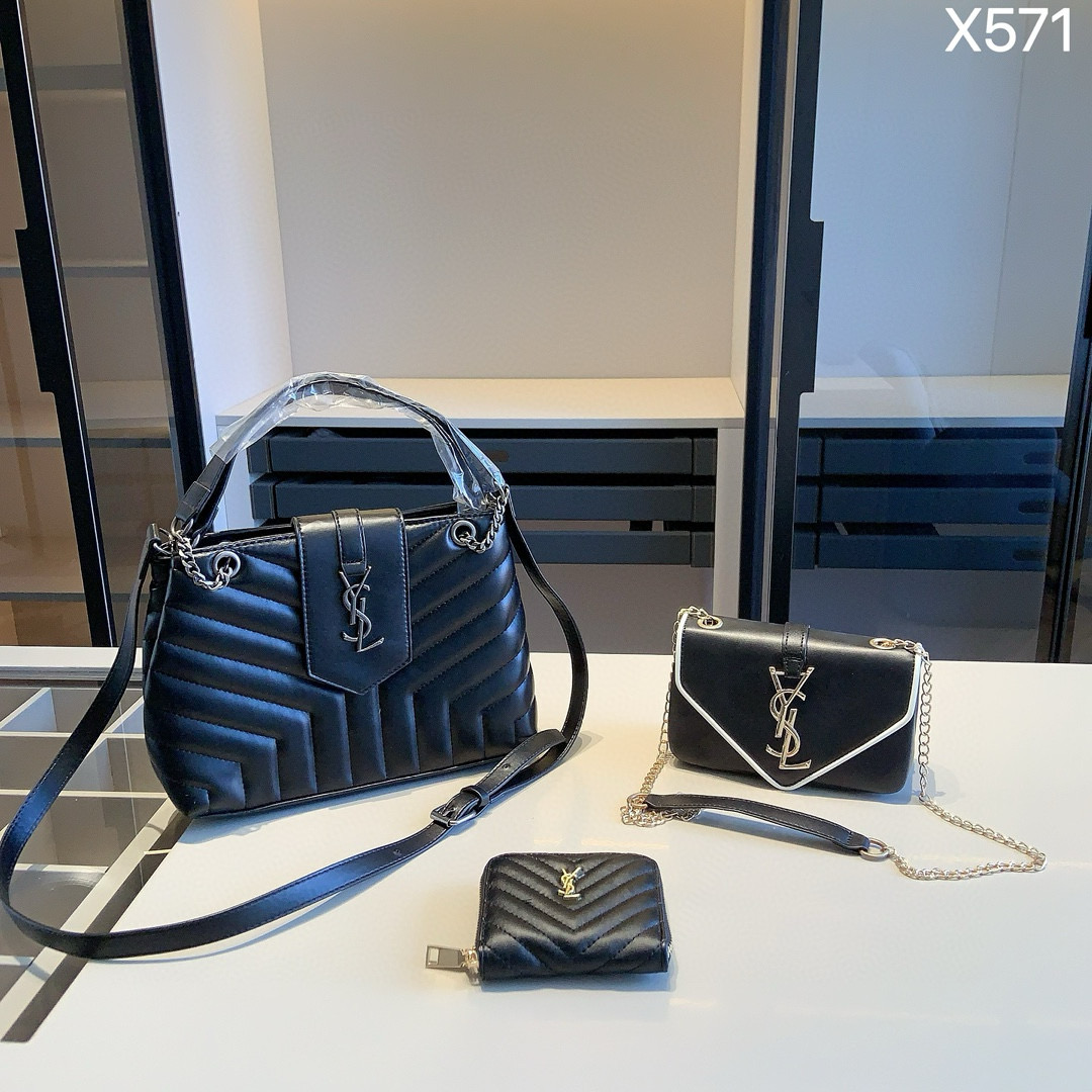 YSL イヴサンローラン ギフトセット 3点 セット　LOULOU トートバッグ＋ショルダーバッグ＋財布