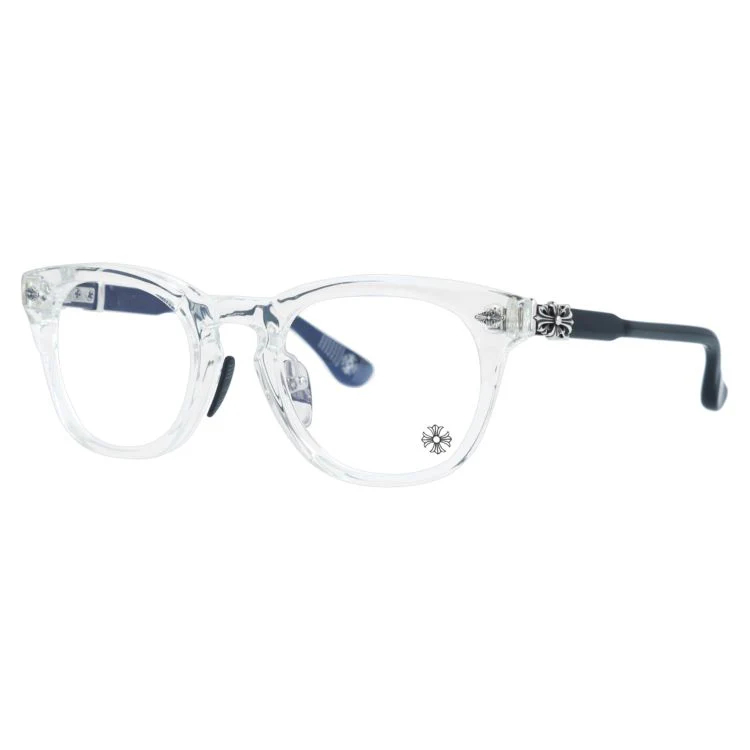 【Chrome Hearts】クロムハーツ メガネフレーム 伊達メガネ CHROME HEARTS RODSICLE CRYS-BK 51サイズ フローラル ボストン型 ユニセックス メンズ レディース