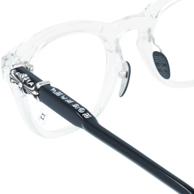 【Chrome Hearts】クロムハーツ メガネフレーム 伊達メガネ CHROME HEARTS RODSICLE CRYS-BK 51サイズ フローラル ボストン型 ユニセックス メンズ レディース