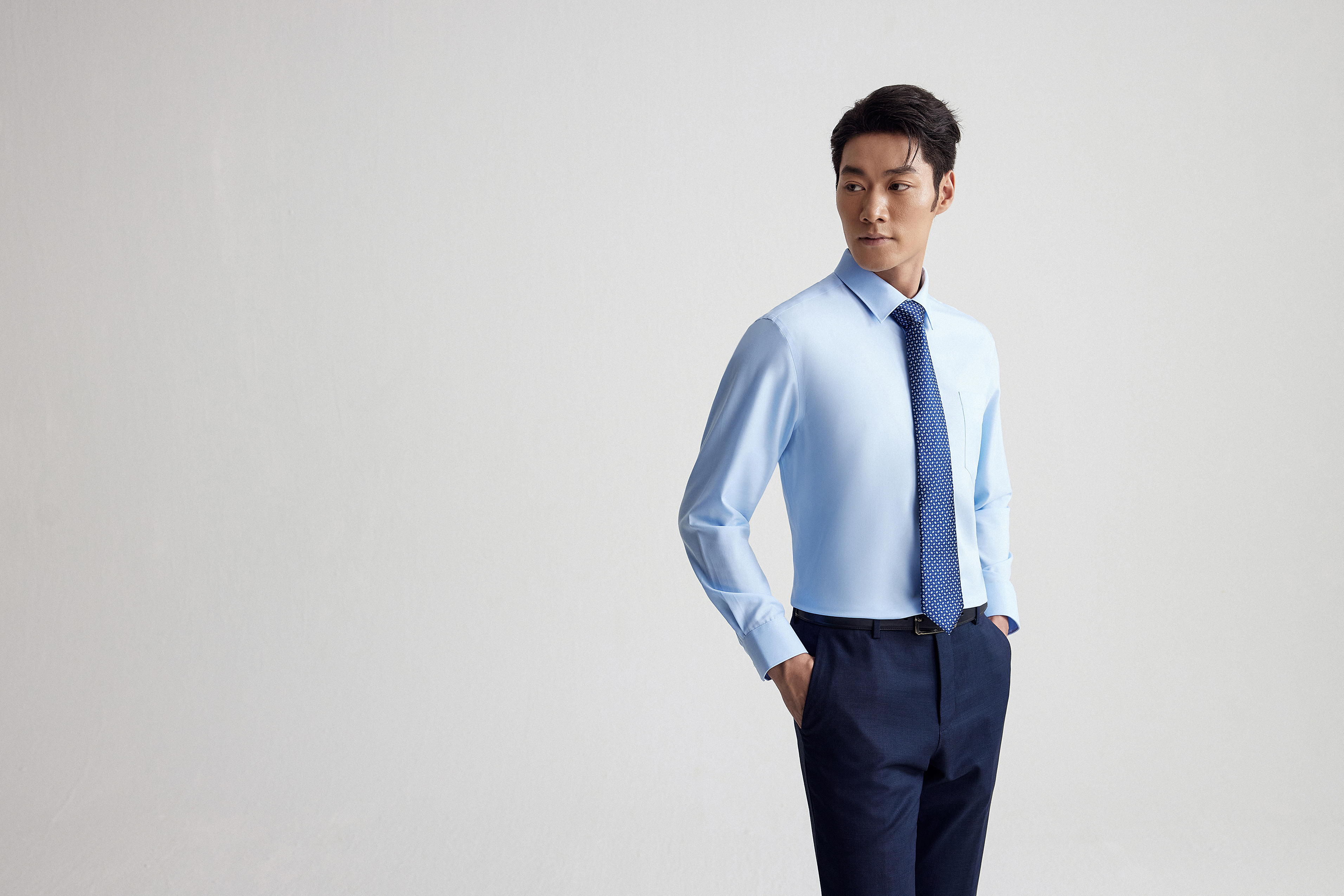 Goldlion Business Nano Triple Proof Shirt (Light Blue)