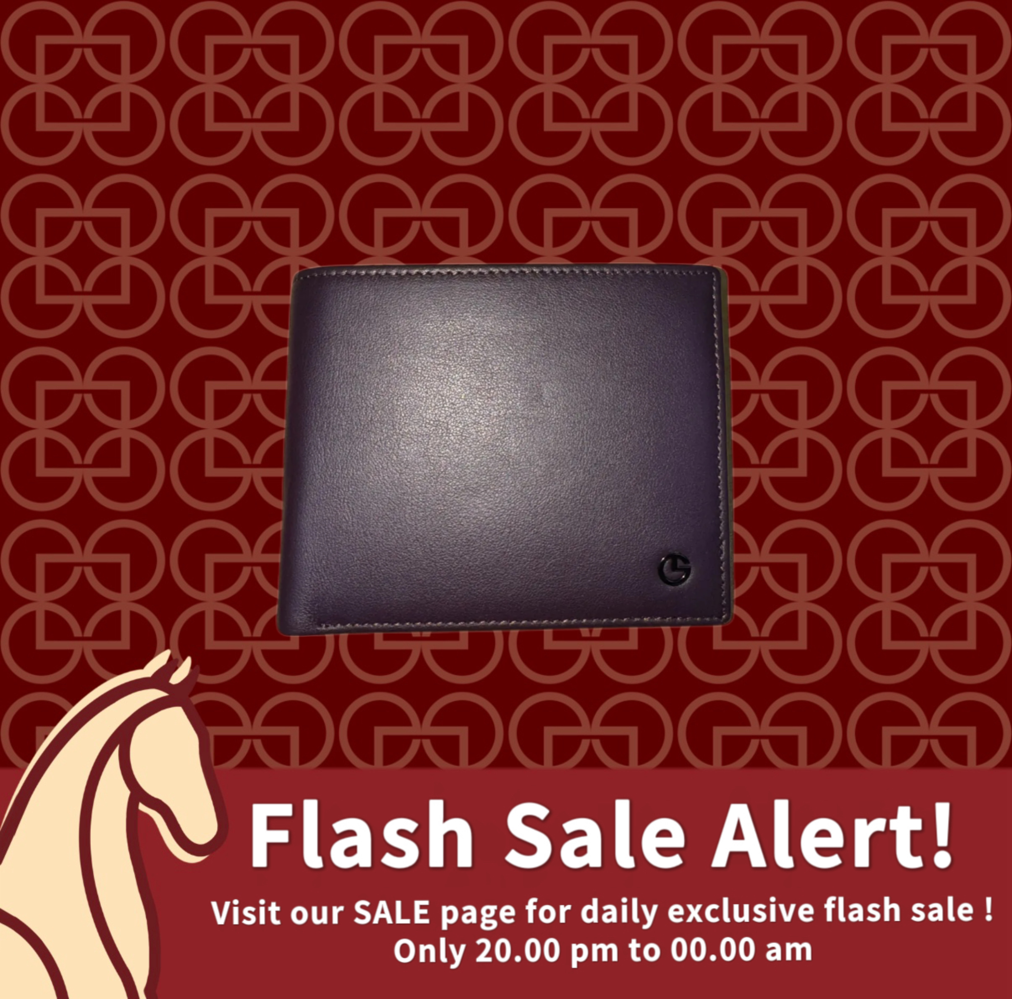 Goldlion Genuine Leather Wallet (4 Cards Slot, Coin Pouch)