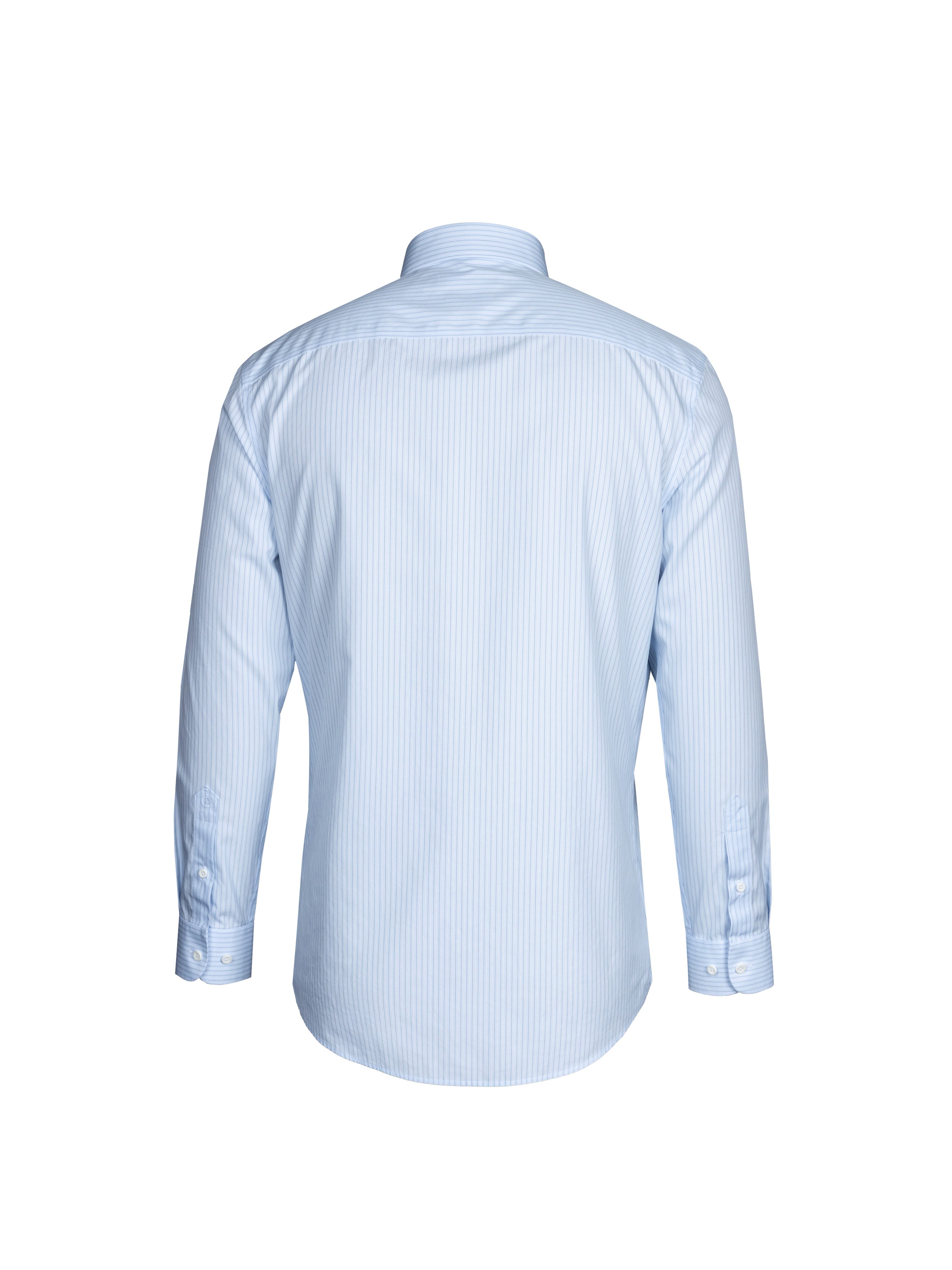 Goldlion Business Regular Fit 3D Silk+ Wrinkle Free Long-Sleeved Shirt (Blue Stripe)