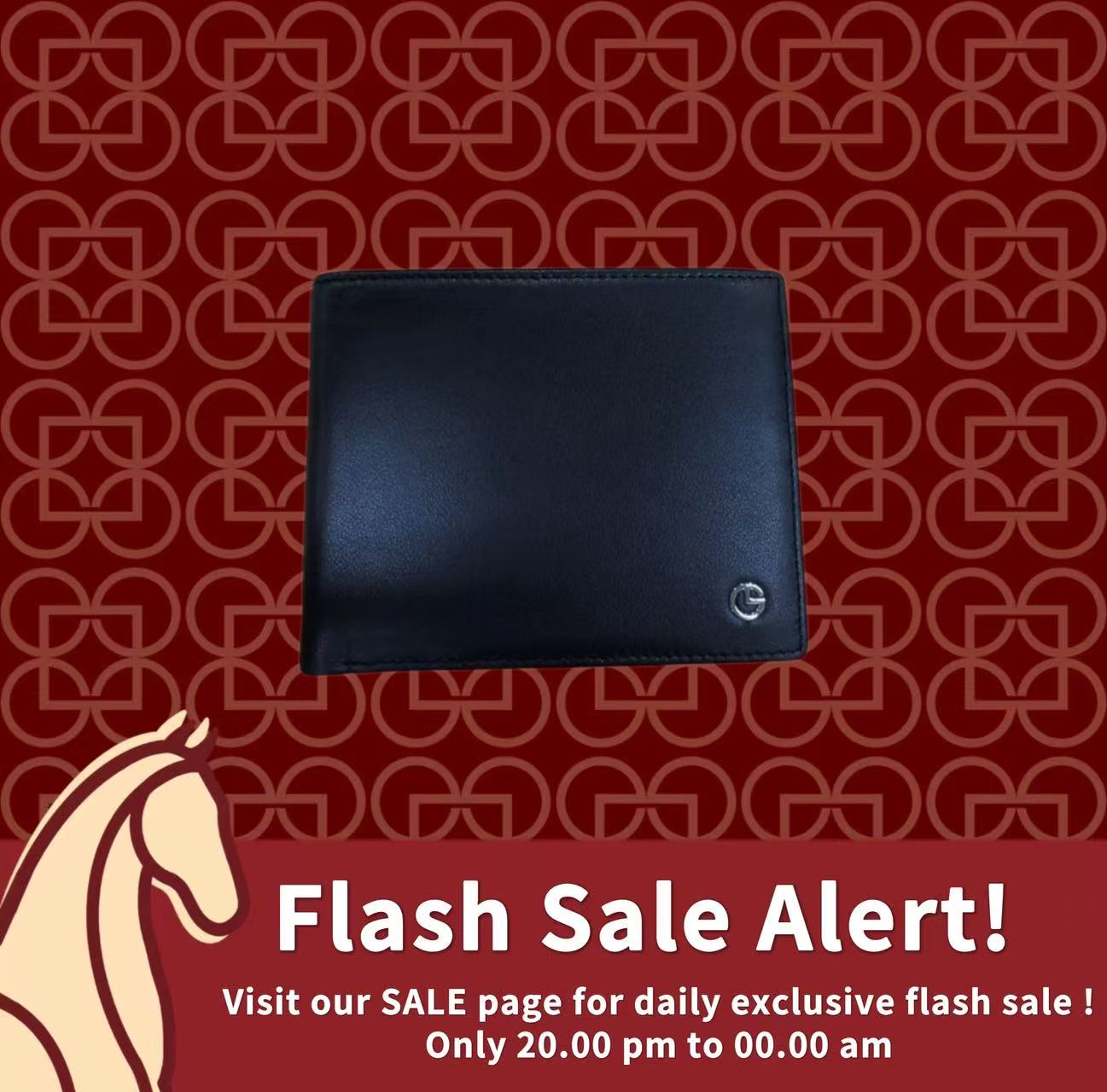 Goldlion Genuine Leather Wallet (8 Cards Slot, Black Colour) 