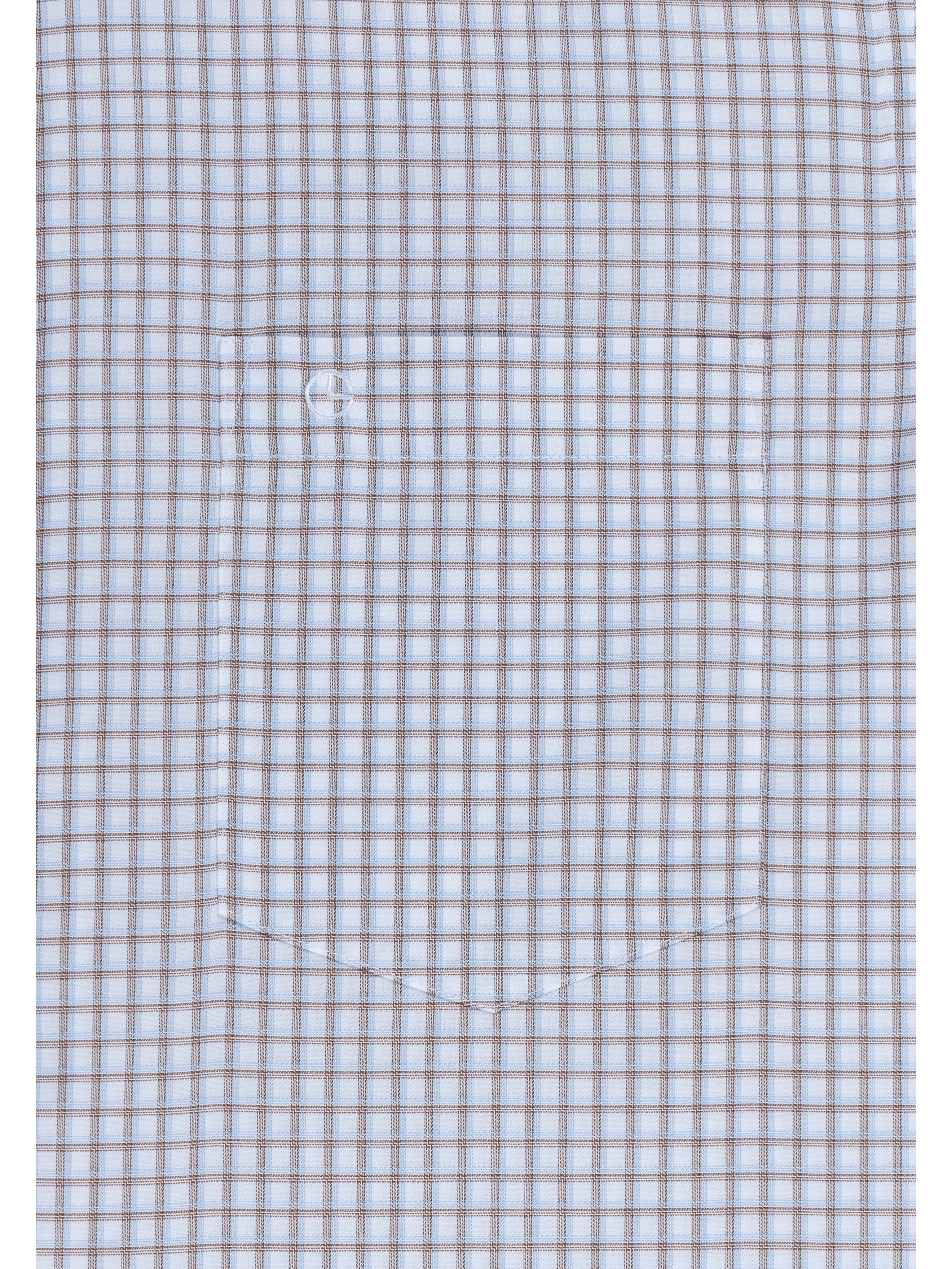 Goldlion Business Regular Fit 3D Wrinkle Free Short-Sleeved Shirt (Blue Plaid Pattern)