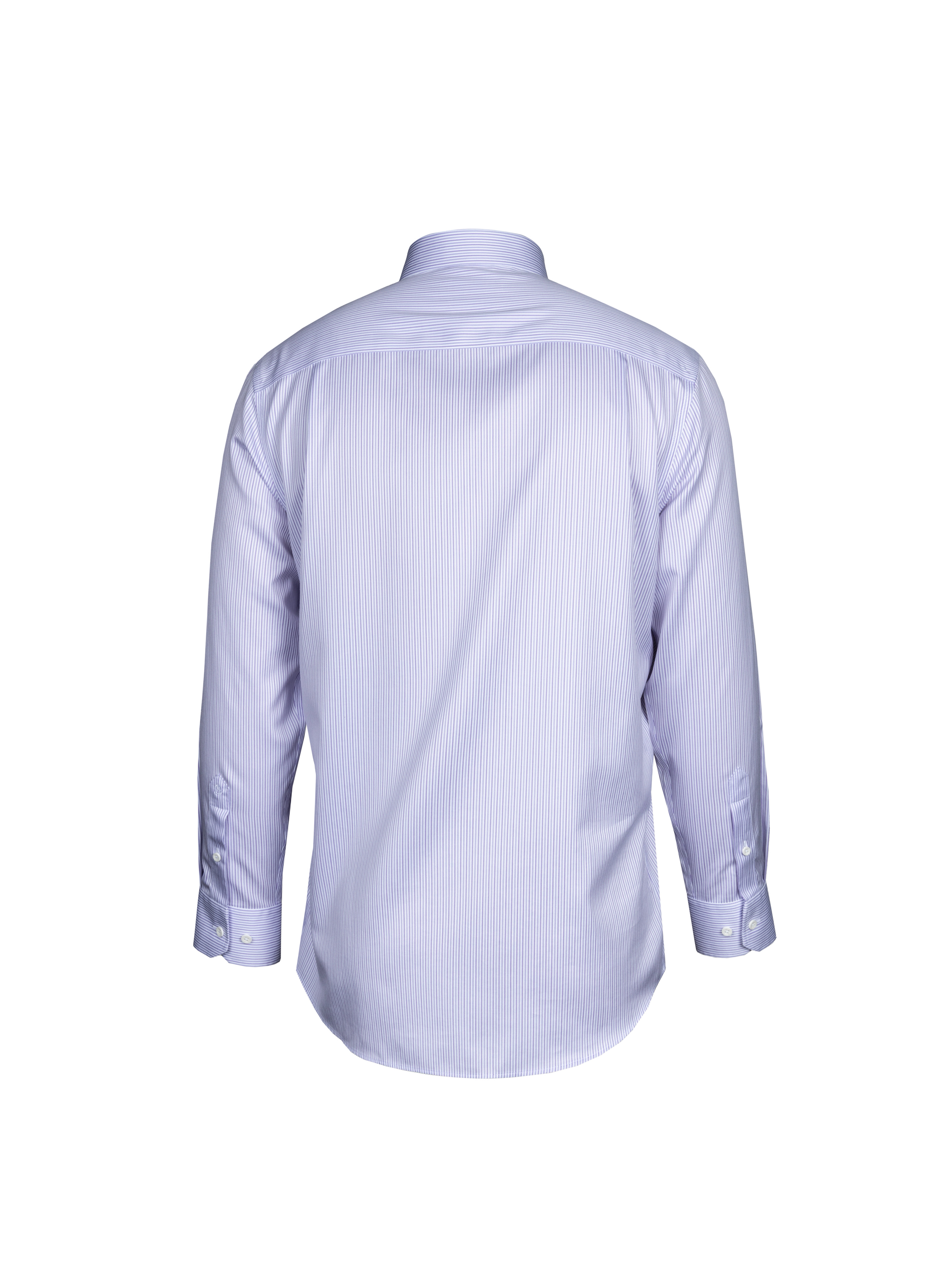 Goldlion Business Regular Fit 3D Wrinkle Free Long-Sleeved Shirt (Purple Stripe)