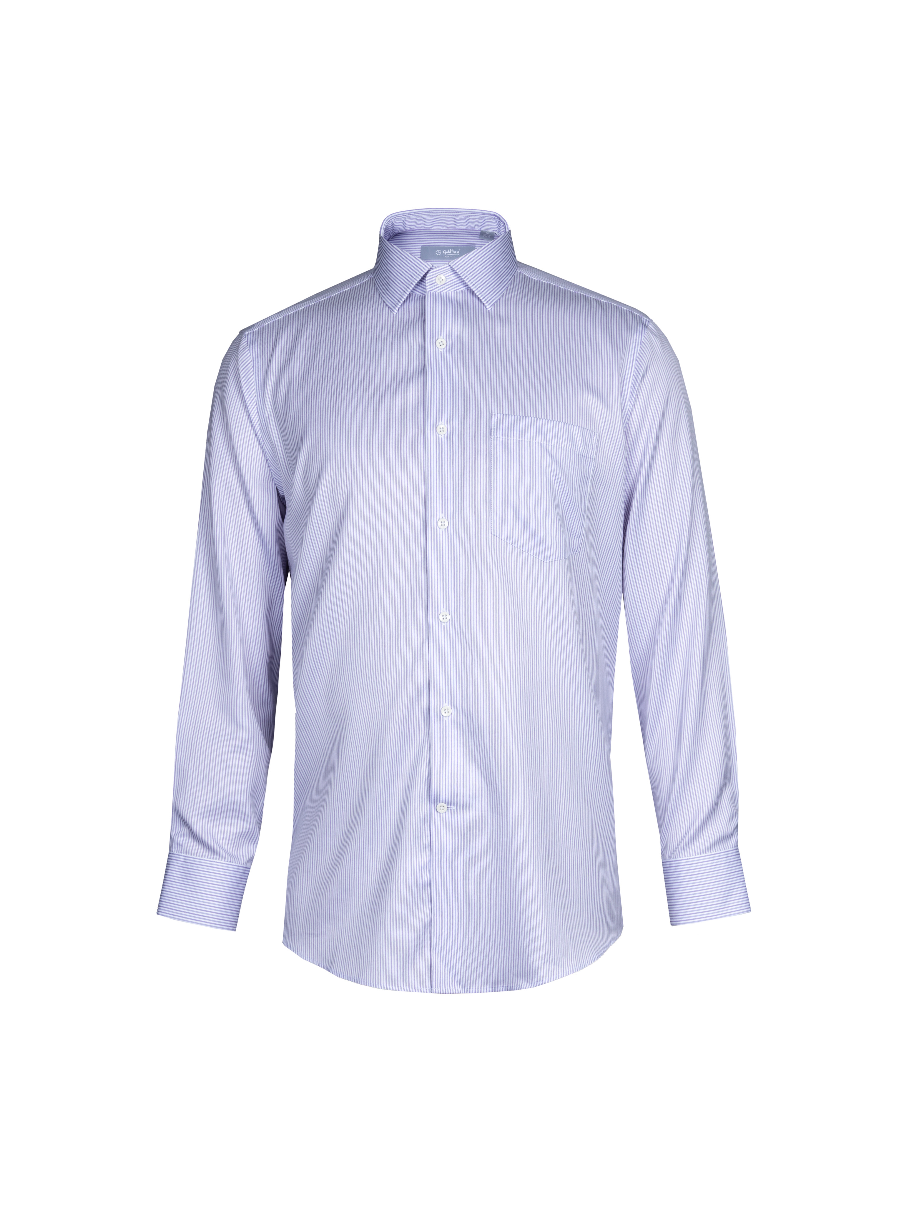 Goldlion Business Regular Fit 3D Wrinkle Free Long-Sleeved Shirt (Purple Stripe)