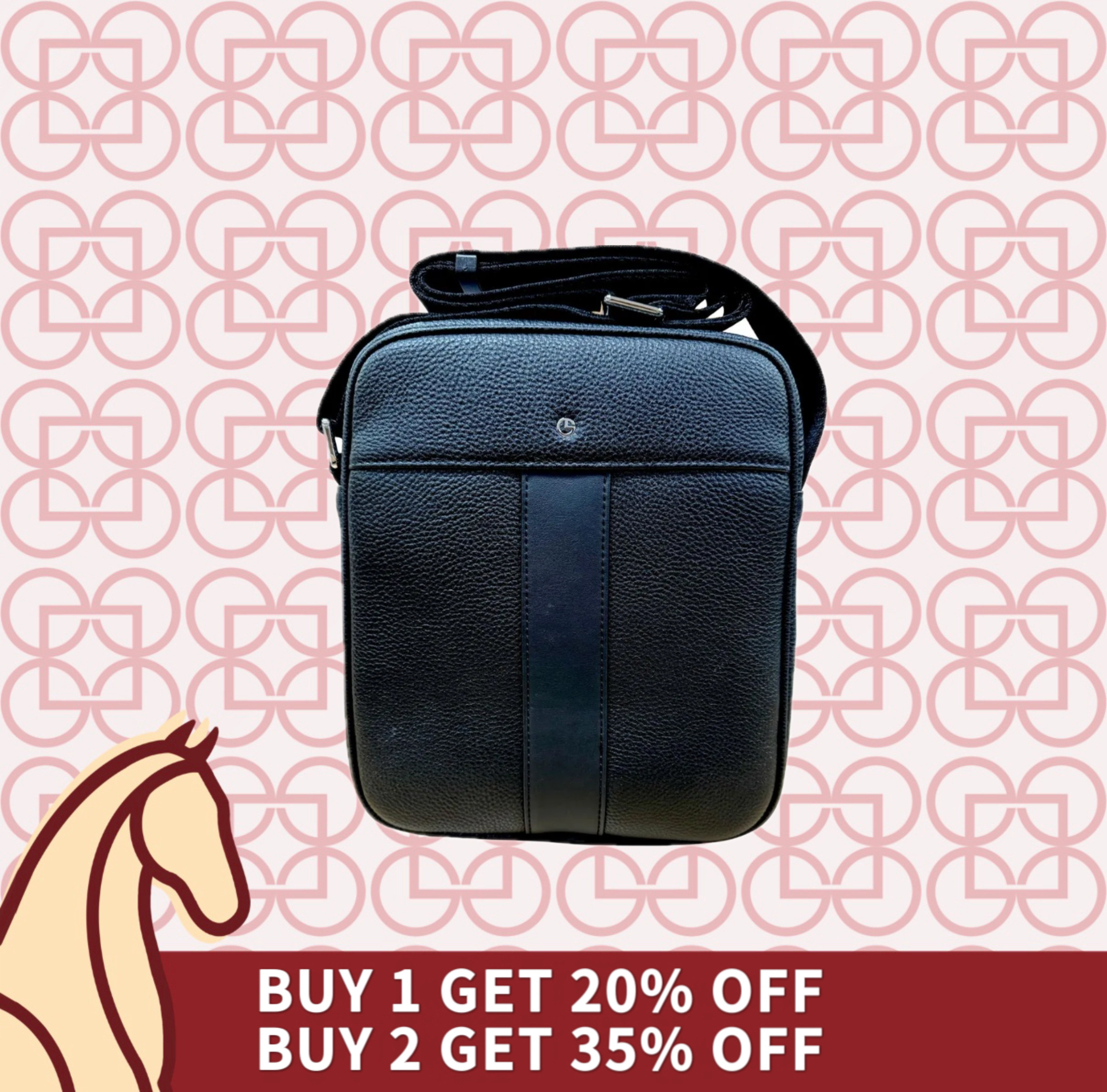 Goldlion Genuine Leather Sling Bag