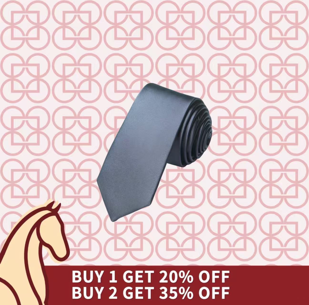 Goldlion Business Polyester Tie 7cm