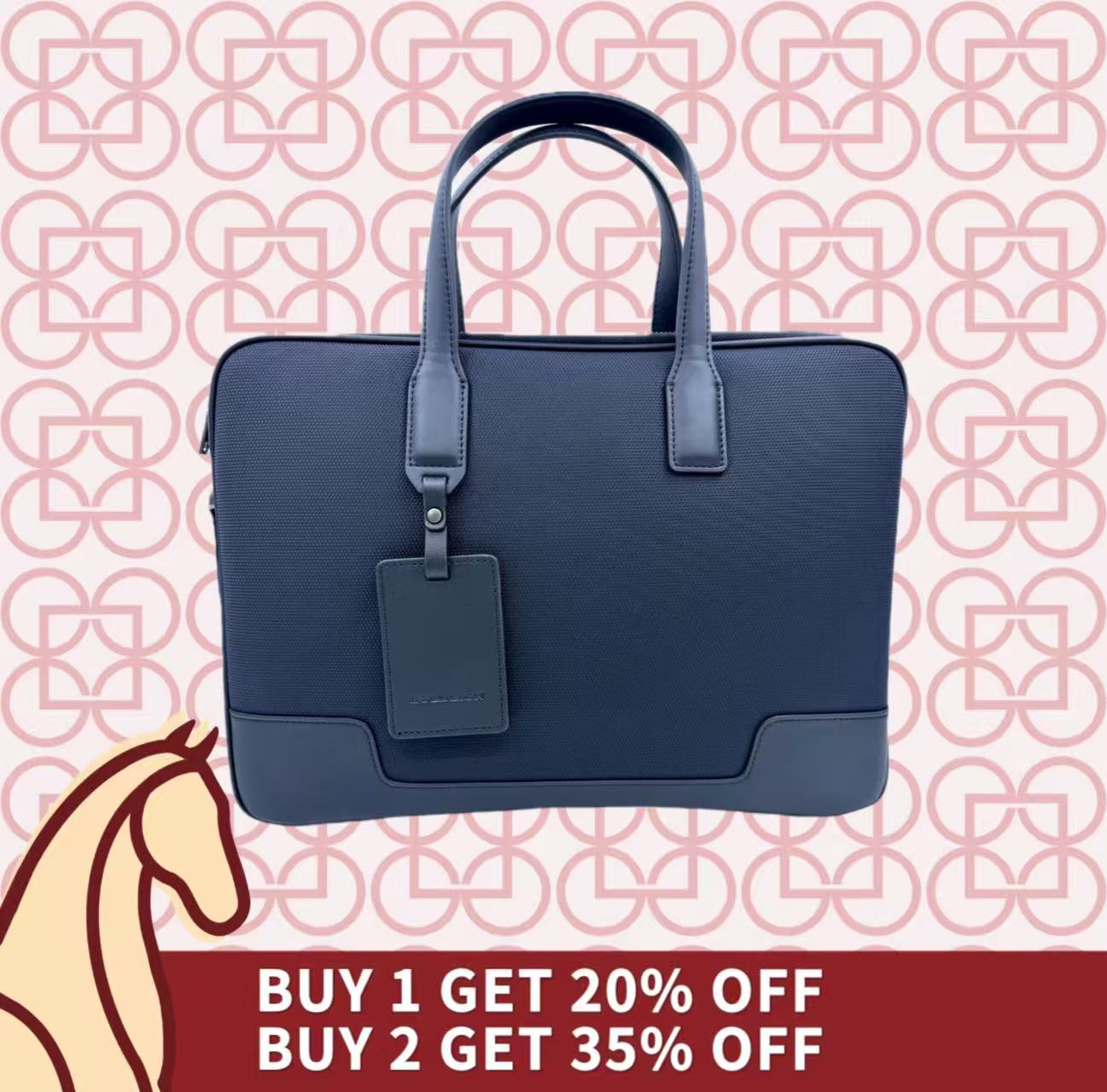 Goldlion Nylon Document Bag (Navy)