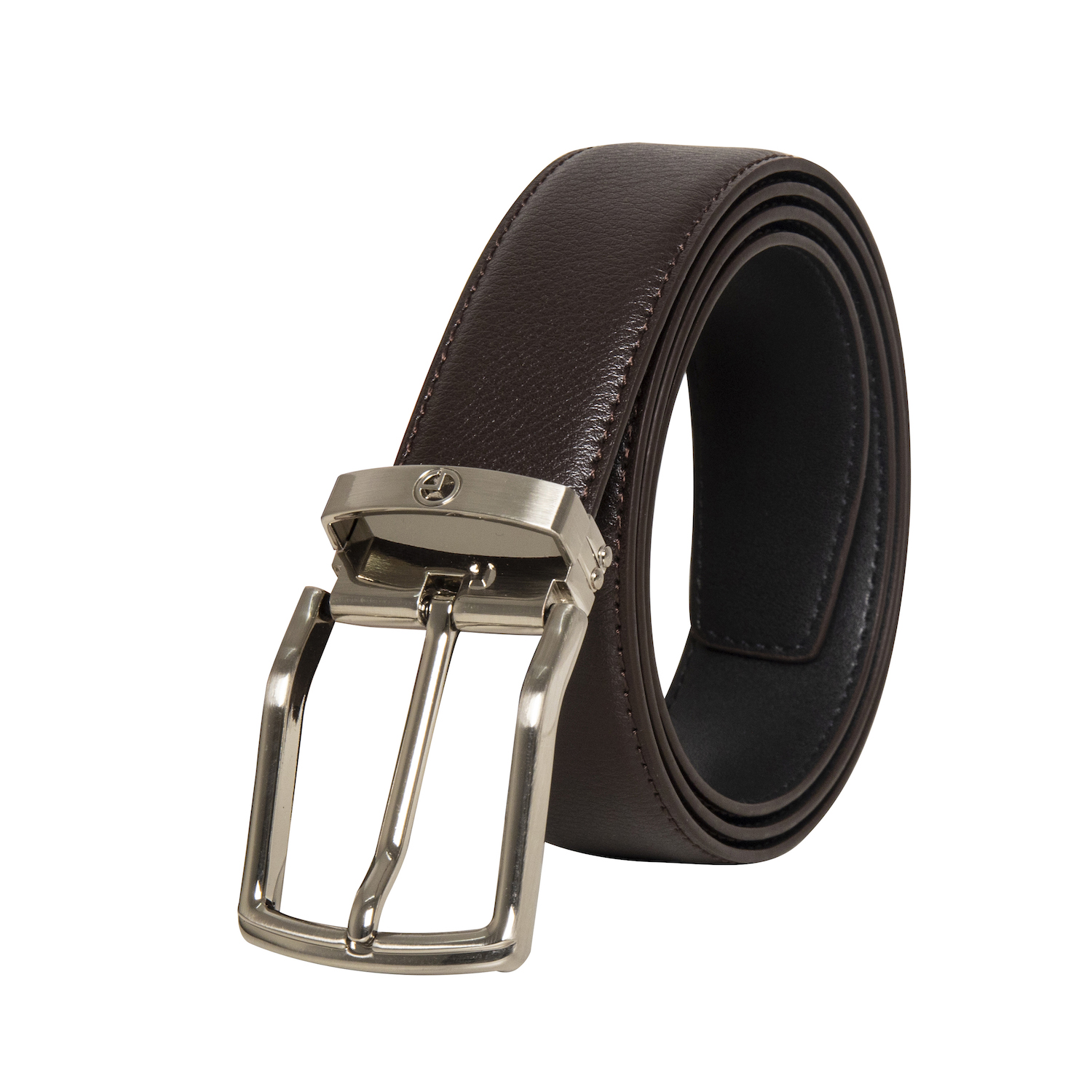 Goldlion Men Genuine Leather Pin Belt - Brown