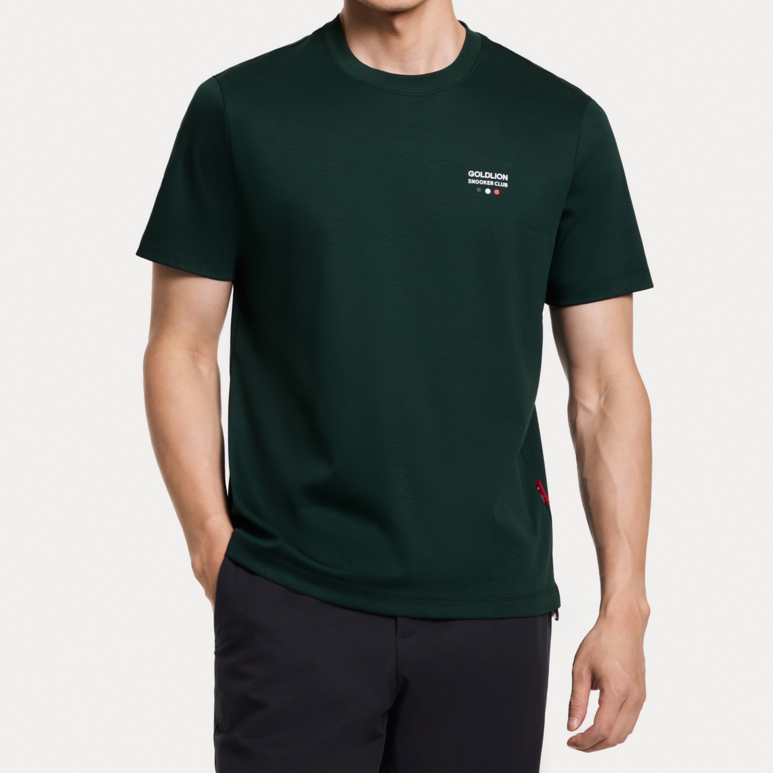 [Billiards Sports Series] Goldlion Men's Short-sleeve T-shirt Anti-stain Anti-wrinkle and Water-resistant Shirt Green