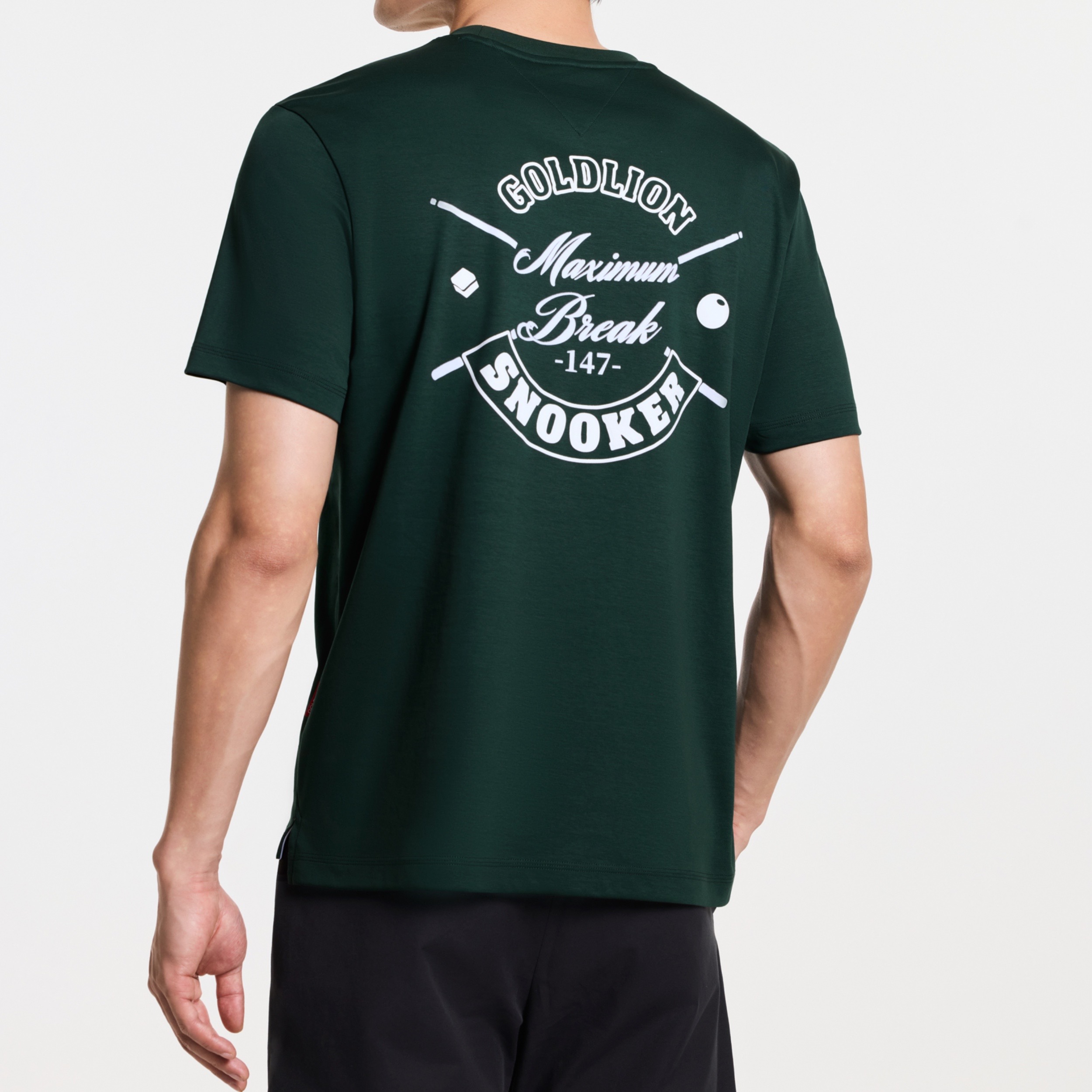 [Billiards Sports Series] Goldlion Men's Short-sleeve T-shirt Anti-stain Anti-wrinkle and Water-resistant Shirt Green