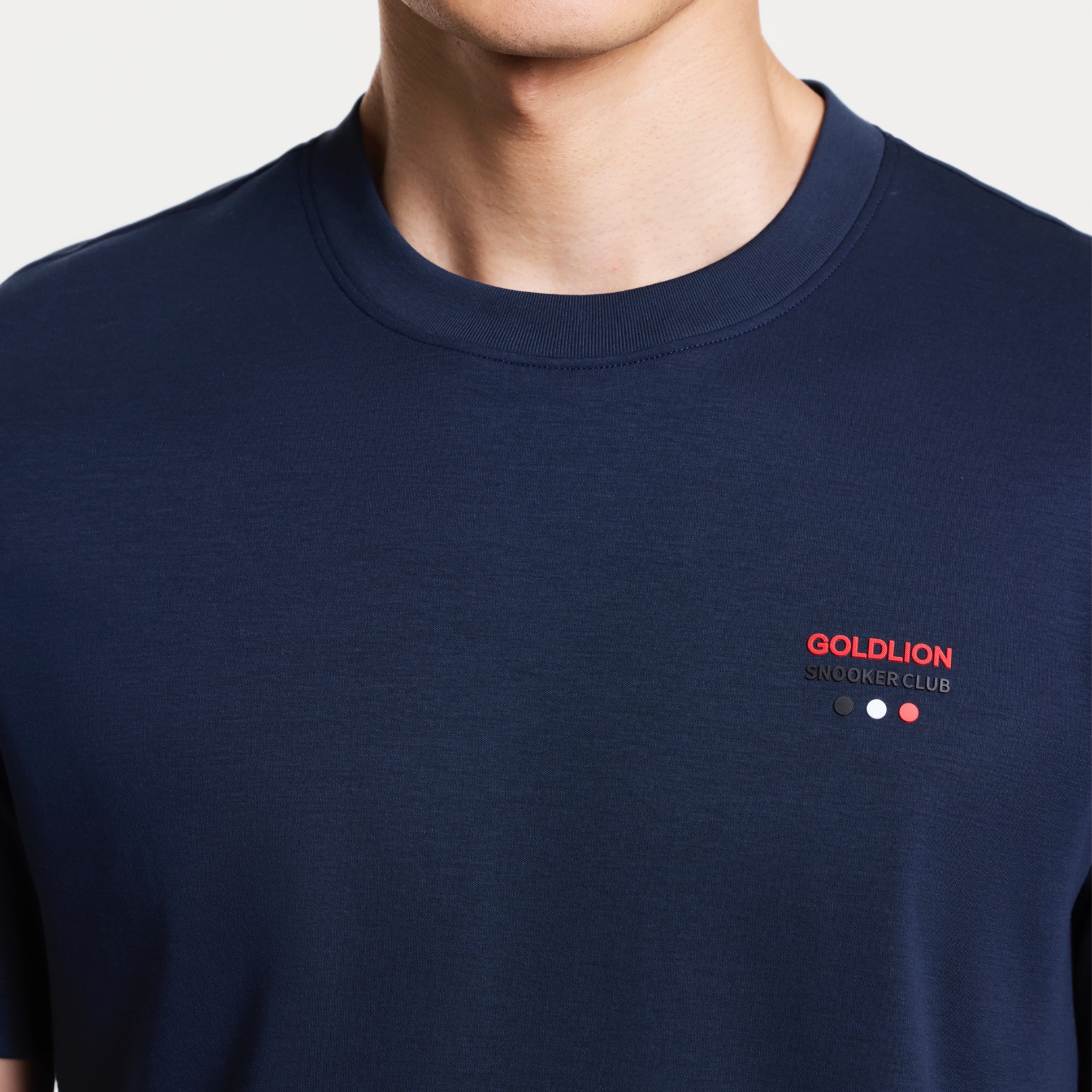 [Billiards Sports Series] Goldlion Men's Short-sleeve T-shirt Anti-stain Anti-wrinkle and Water-resistant Shirt Navy