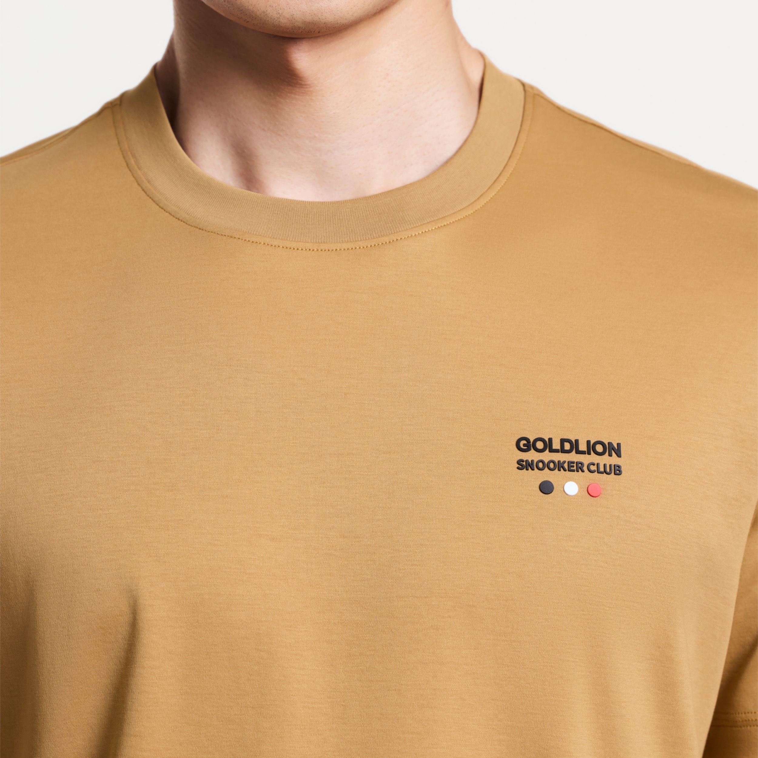 [Billiards Sports Series] Goldlion Men's Short-sleeve T-shirt Anti-stain Anti-wrinkle and Water-resistant Shirt Khaki