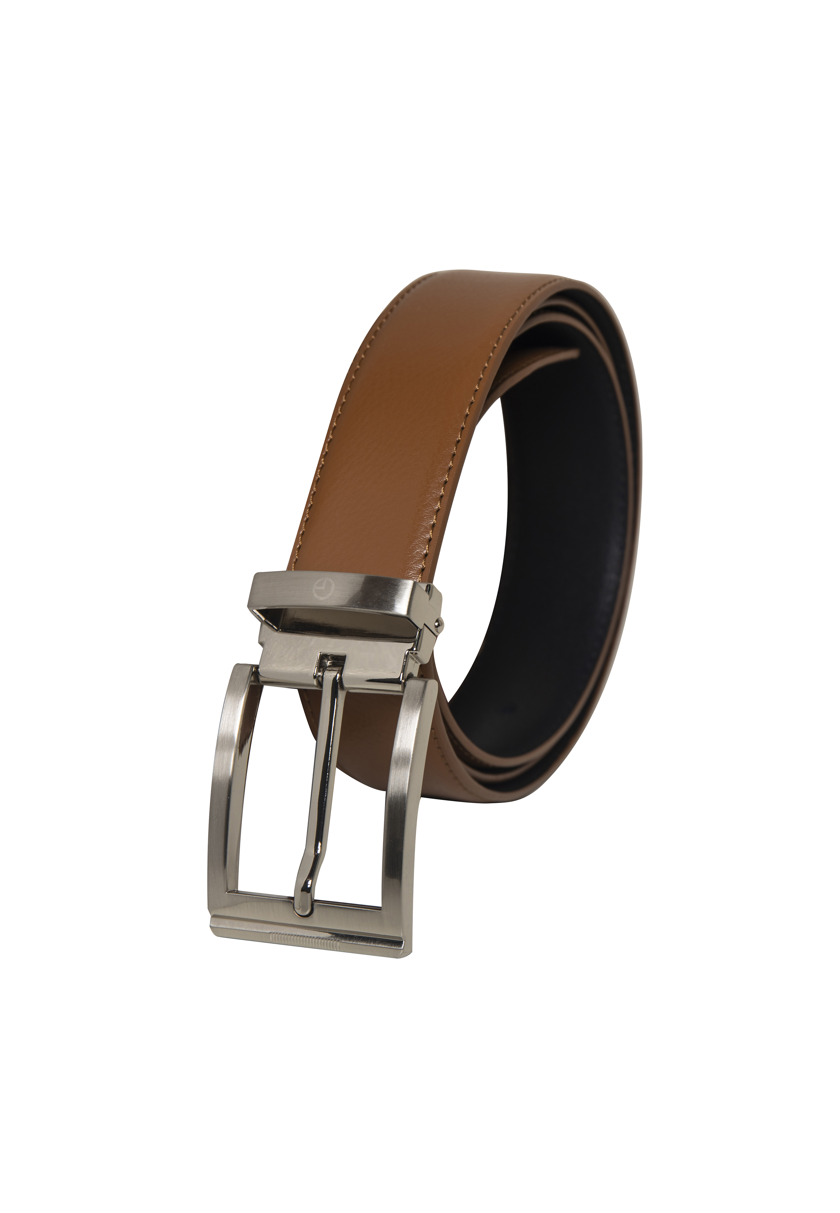 Goldlion Genuine Leather Pin Belt (Caramel Brown)