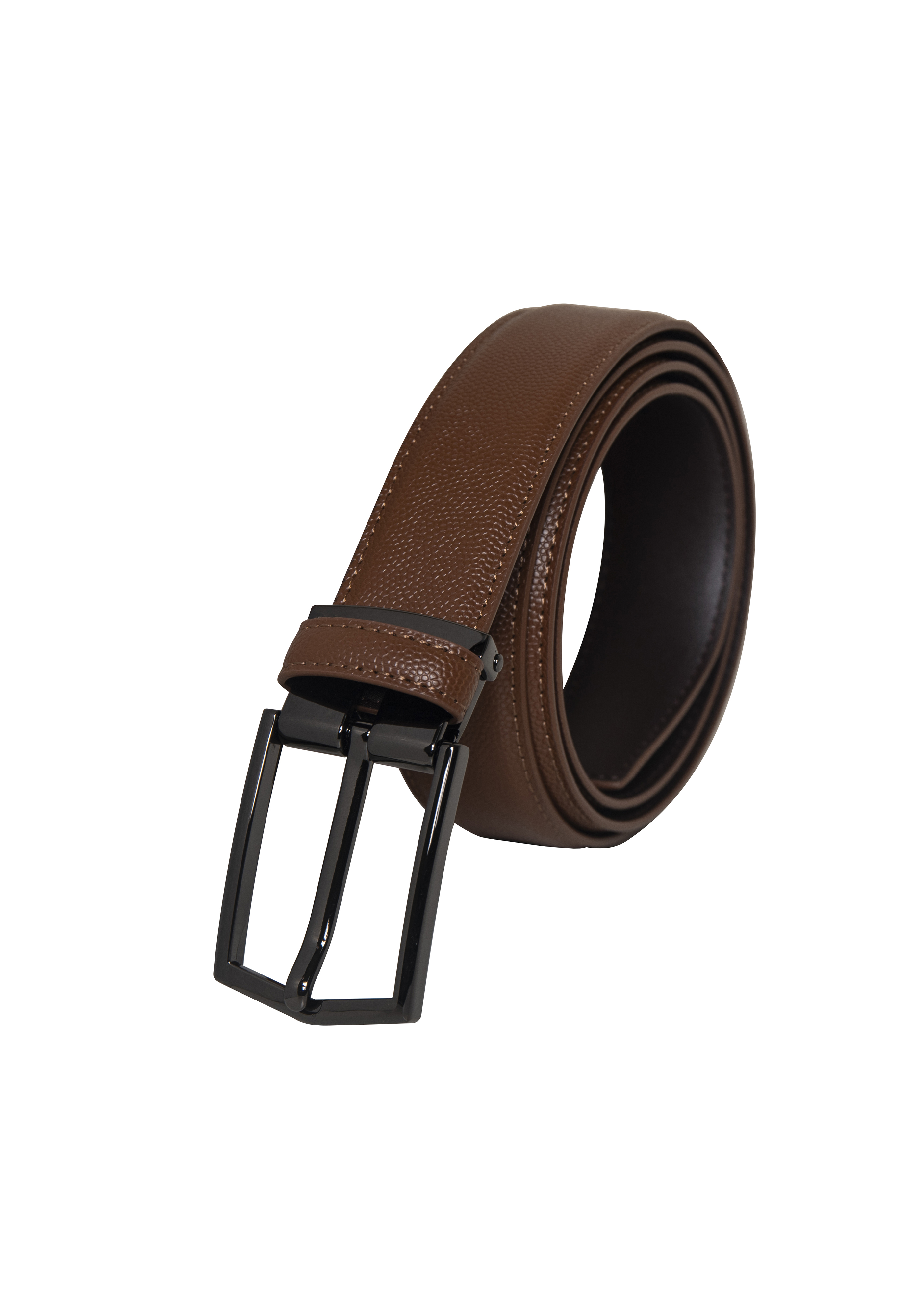 Goldlion Genuine Leather Pin Belt (Brown)