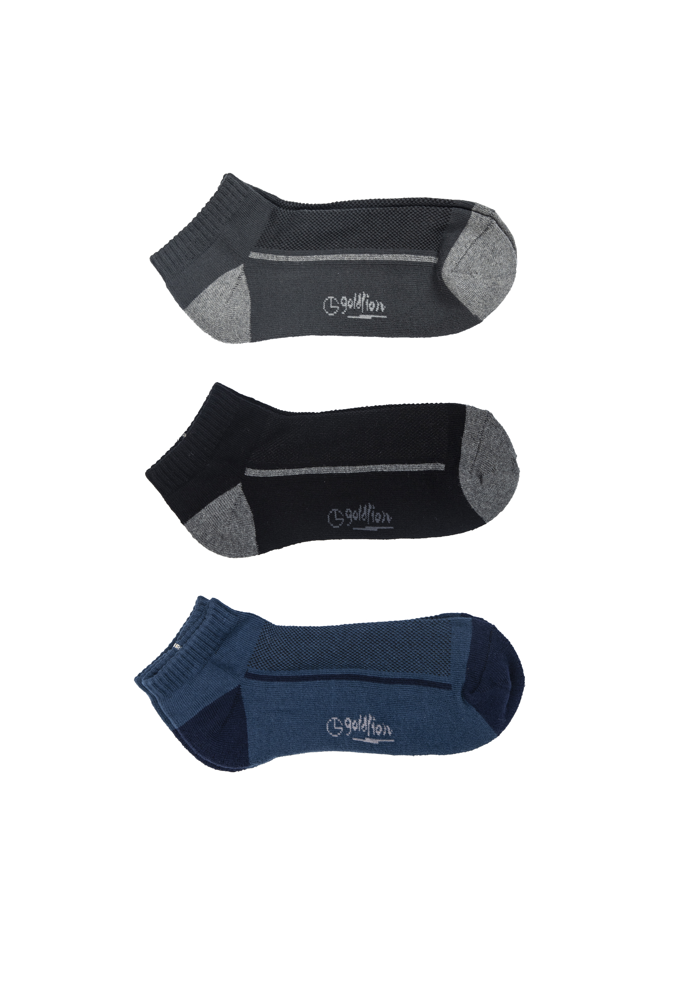 Goldlion Cotton Spandex Sport Ankle Socks (3-piece pack)