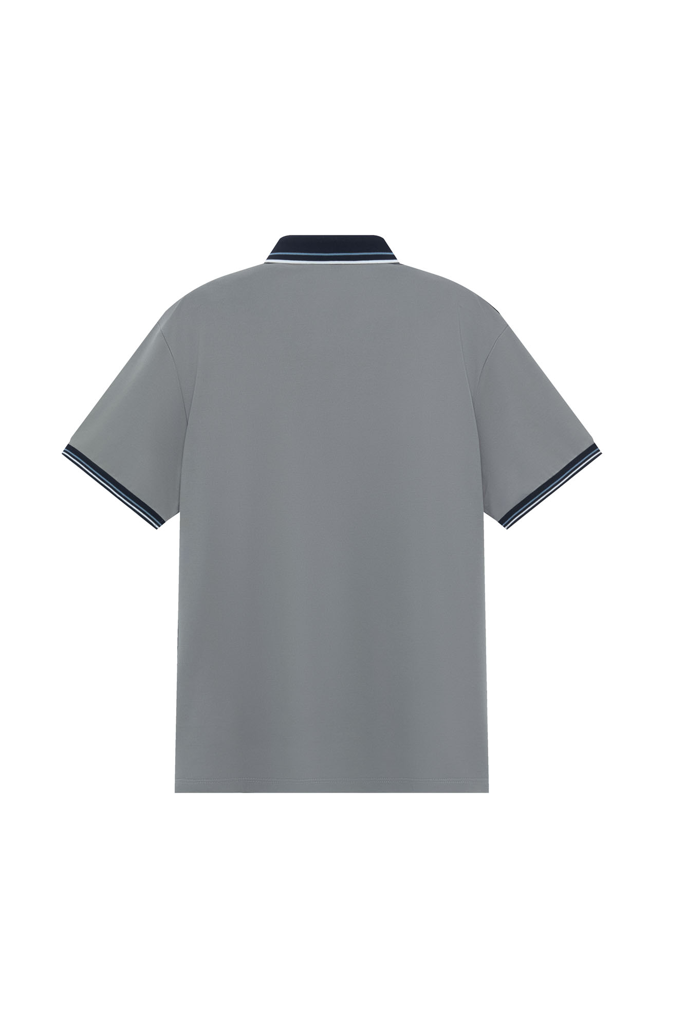 Goldlion Trim Fit Short-Sleeved Mercerized Cotton Silk Polo (Grey)
