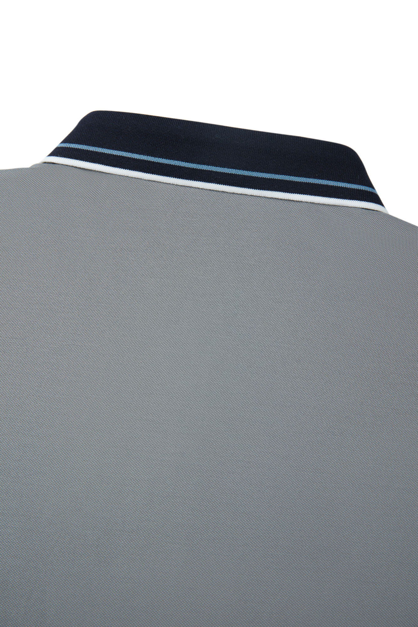 Goldlion Trim Fit Short-Sleeved Mercerized Cotton Silk Polo (Grey)